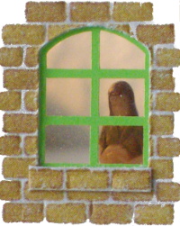 Modellfenster, Fensterbänke und Fensterläden